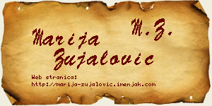 Marija Zujalović vizit kartica